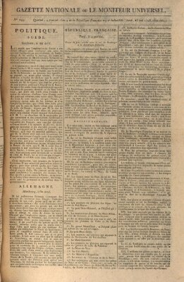 Gazette nationale, ou le moniteur universel (Le moniteur universel) Montag 23. Mai 1796