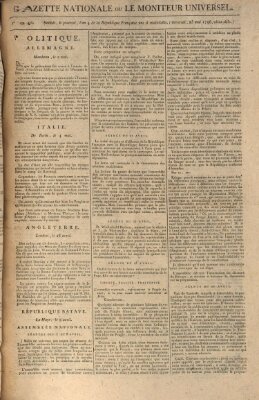 Gazette nationale, ou le moniteur universel (Le moniteur universel) Mittwoch 25. Mai 1796