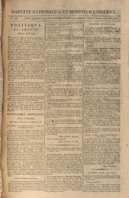 Gazette nationale, ou le moniteur universel (Le moniteur universel) Samstag 28. Mai 1796