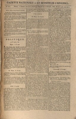 Gazette nationale, ou le moniteur universel (Le moniteur universel) Montag 30. Mai 1796