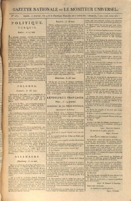 Gazette nationale, ou le moniteur universel (Le moniteur universel) Sonntag 5. Juni 1796