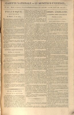 Gazette nationale, ou le moniteur universel (Le moniteur universel) Mittwoch 8. Juni 1796