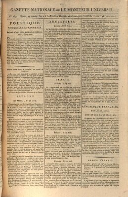 Gazette nationale, ou le moniteur universel (Le moniteur universel) Freitag 17. Juni 1796