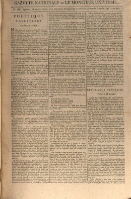 Gazette nationale, ou le moniteur universel (Le moniteur universel) Sonntag 3. Juli 1796