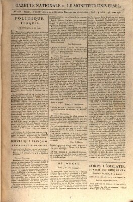 Gazette nationale, ou le moniteur universel (Le moniteur universel) Montag 4. Juli 1796