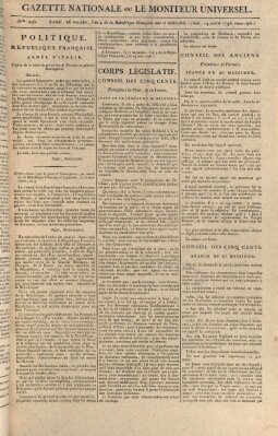 Gazette nationale, ou le moniteur universel (Le moniteur universel) Donnerstag 14. Juli 1796