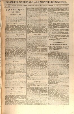 Gazette nationale, ou le moniteur universel (Le moniteur universel) Sonntag 17. Juli 1796