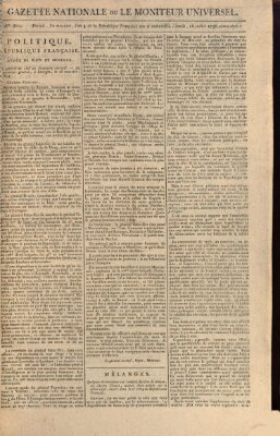 Gazette nationale, ou le moniteur universel (Le moniteur universel) Montag 18. Juli 1796