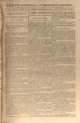 Gazette nationale, ou le moniteur universel (Le moniteur universel) Freitag 29. Juli 1796