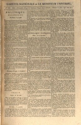 Gazette nationale, ou le moniteur universel (Le moniteur universel) Sonntag 31. Juli 1796