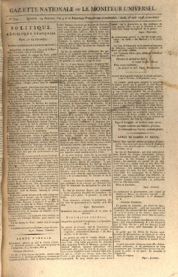 Gazette nationale, ou le moniteur universel (Le moniteur universel) Montag 1. August 1796