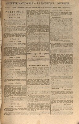 Gazette nationale, ou le moniteur universel (Le moniteur universel) Mittwoch 3. August 1796