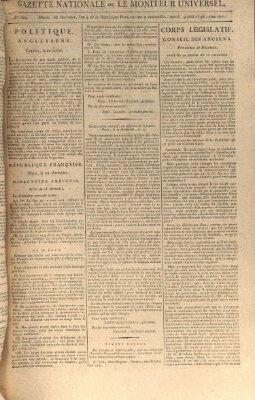 Gazette nationale, ou le moniteur universel (Le moniteur universel) Dienstag 9. August 1796