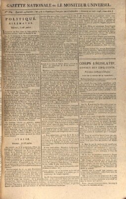 Gazette nationale, ou le moniteur universel (Le moniteur universel) Sonntag 21. August 1796