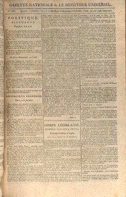 Gazette nationale, ou le moniteur universel (Le moniteur universel) Montag 22. August 1796