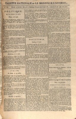 Gazette nationale, ou le moniteur universel (Le moniteur universel) Freitag 26. August 1796