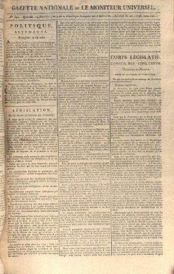 Gazette nationale, ou le moniteur universel (Le moniteur universel) Mittwoch 31. August 1796