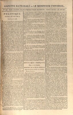 Gazette nationale, ou le moniteur universel (Le moniteur universel) Freitag 2. September 1796