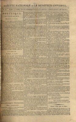 Gazette nationale, ou le moniteur universel (Le moniteur universel) Samstag 3. September 1796