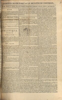 Gazette nationale, ou le moniteur universel (Le moniteur universel) Mittwoch 7. September 1796