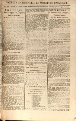 Gazette nationale, ou le moniteur universel (Le moniteur universel) Samstag 10. September 1796