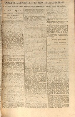 Gazette nationale, ou le moniteur universel (Le moniteur universel) Mittwoch 14. September 1796