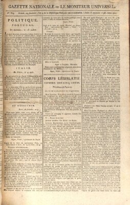 Gazette nationale, ou le moniteur universel (Le moniteur universel) Donnerstag 15. September 1796