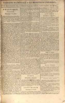 Gazette nationale, ou le moniteur universel (Le moniteur universel) Freitag 16. September 1796