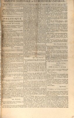 Gazette nationale, ou le moniteur universel (Le moniteur universel) Mittwoch 21. September 1796