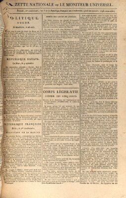 Gazette nationale, ou le moniteur universel (Le moniteur universel) Donnerstag 22. September 1796