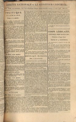 Gazette nationale, ou le moniteur universel (Le moniteur universel) Samstag 1. Oktober 1796