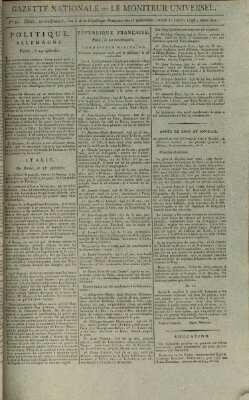 Gazette nationale, ou le moniteur universel (Le moniteur universel) Dienstag 11. Oktober 1796