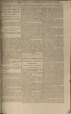 Gazette nationale, ou le moniteur universel (Le moniteur universel) Mittwoch 12. Oktober 1796