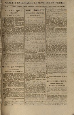 Gazette nationale, ou le moniteur universel (Le moniteur universel) Donnerstag 27. Oktober 1796