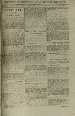 Gazette nationale, ou le moniteur universel (Le moniteur universel) Donnerstag 3. November 1796