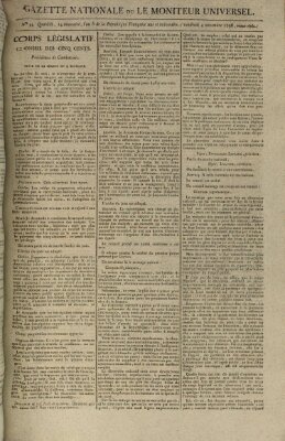 Gazette nationale, ou le moniteur universel (Le moniteur universel) Freitag 4. November 1796