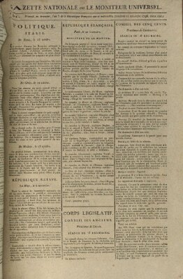 Gazette nationale, ou le moniteur universel (Le moniteur universel) Freitag 11. November 1796