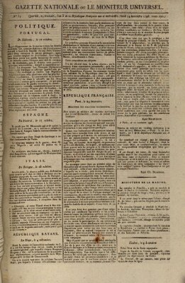 Gazette nationale, ou le moniteur universel (Le moniteur universel) Montag 14. November 1796