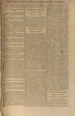 Gazette nationale, ou le moniteur universel (Le moniteur universel) Freitag 25. November 1796