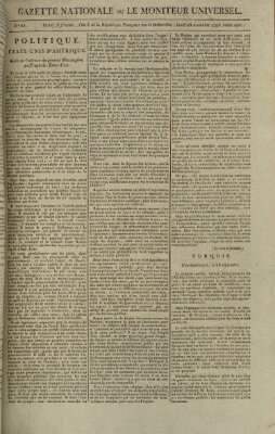 Gazette nationale, ou le moniteur universel (Le moniteur universel) Montag 28. November 1796