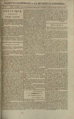 Gazette nationale, ou le moniteur universel (Le moniteur universel) Freitag 2. Dezember 1796