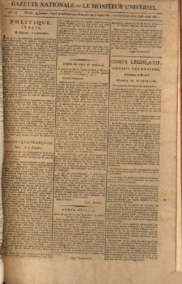 Gazette nationale, ou le moniteur universel (Le moniteur universel) Freitag 9. Dezember 1796