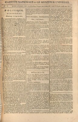 Gazette nationale, ou le moniteur universel (Le moniteur universel) Donnerstag 15. Dezember 1796