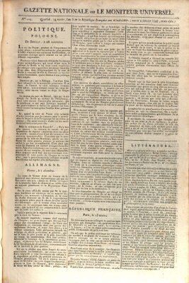 Gazette nationale, ou le moniteur universel (Le moniteur universel) Dienstag 3. Januar 1797