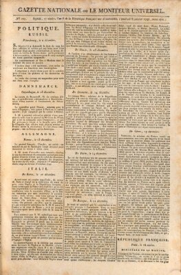 Gazette nationale, ou le moniteur universel (Le moniteur universel) Freitag 6. Januar 1797