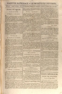 Gazette nationale, ou le moniteur universel (Le moniteur universel) Sonntag 15. Januar 1797