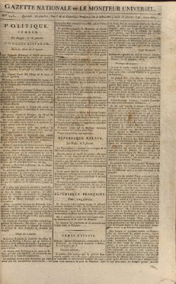 Gazette nationale, ou le moniteur universel (Le moniteur universel) Montag 13. Februar 1797