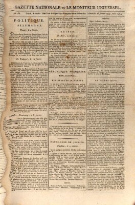 Gazette nationale, ou le moniteur universel (Le moniteur universel) Sonntag 26. Februar 1797