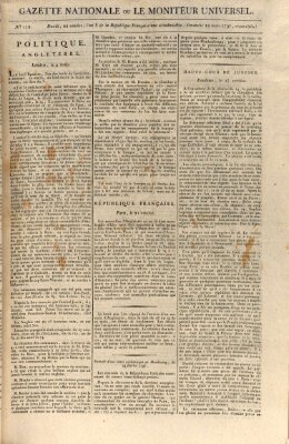 Gazette nationale, ou le moniteur universel (Le moniteur universel) Sonntag 12. März 1797