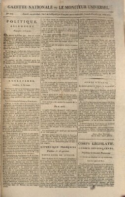 Gazette nationale, ou le moniteur universel (Le moniteur universel) Dienstag 18. April 1797